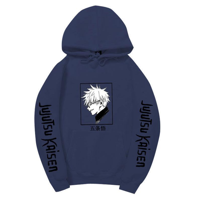 Jujutsu Kaisen Gojo Satoru Hoodie Unisex Fleece Sweatshirt Anime Print Autumn Winter Casual Pullover