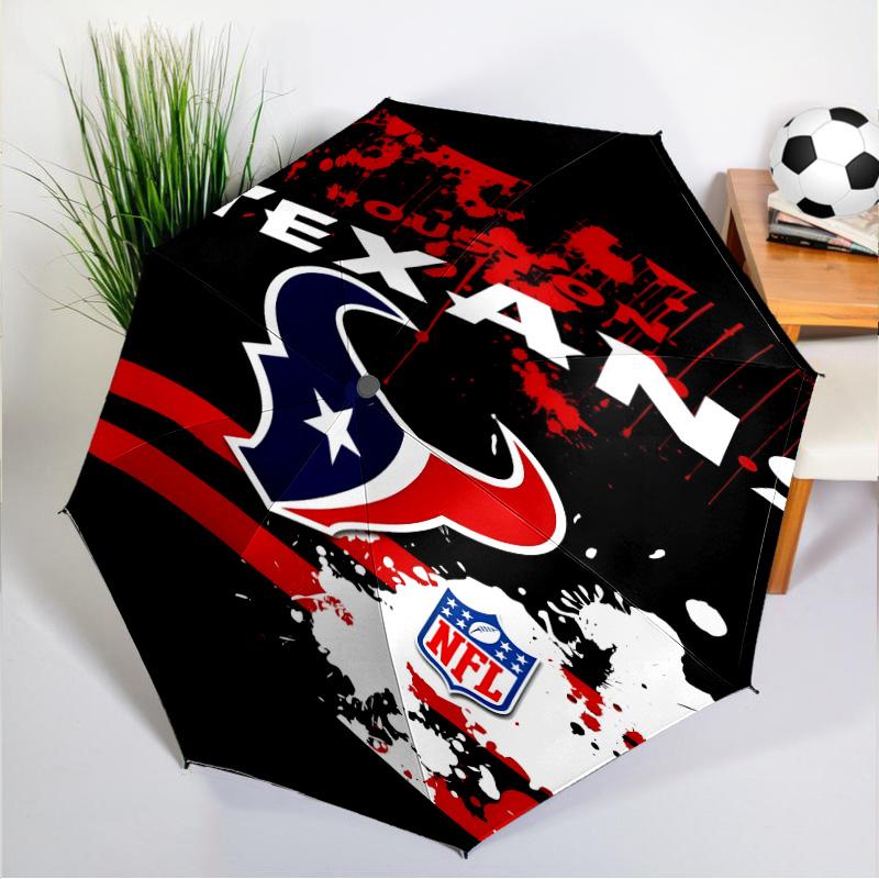 basketball Texans Logo Umbrella 8-Frame for Travel, Camping, Casual Lightweight Portable Umbrella, Essential for Every Family Holidays Gift