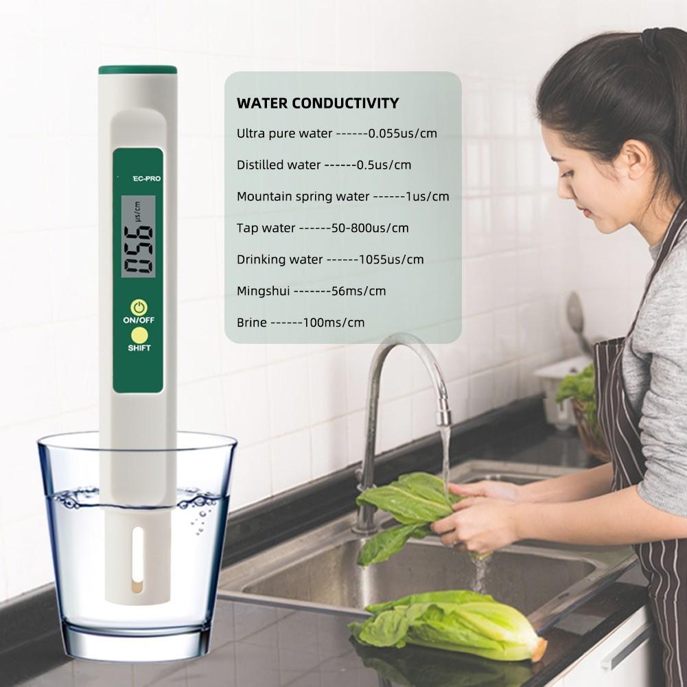3 In 1 Temp EC Meter Digital Water Quality Purity Tester Portable Test Pen