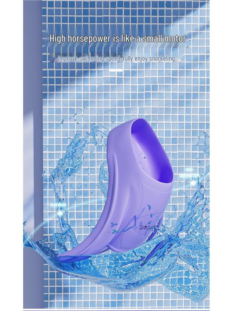 Women's and Children's Professional Short Swim Fins for Freestyle, Breaststroke, Snorkeling, and Diving