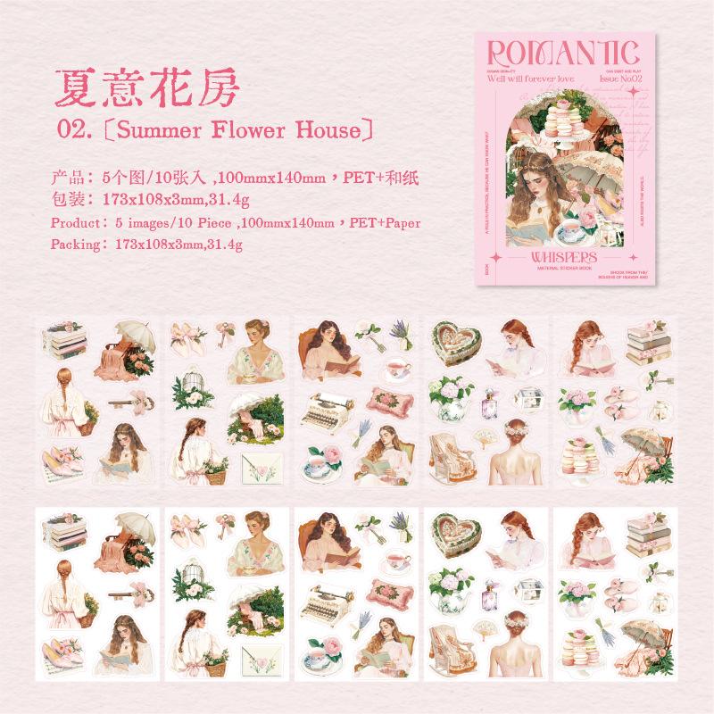 10pcs/1lot Kawaii Scrapbook Sticker romantic talk Scrapbooking Supplies Planner Decorative Stationery Sticker