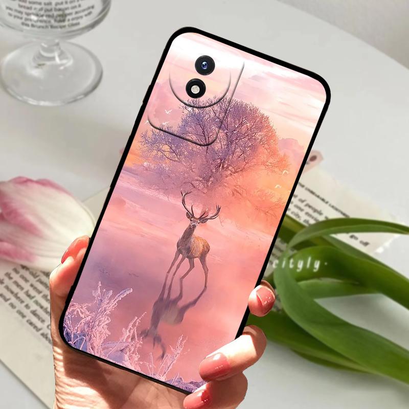 Phone Case For Vivo Y02 4G Coque Y02A Y02t Cute Lion Animals Black Soft Silicone TPU Phone Cover For VIVO Y11 2023 4G Bumper