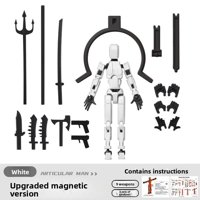 Inertia Control Robot Models Creative Action Figures Set With Joints Magnetic