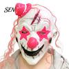 Comfortable Halloween Face Cushion Horror Latex Masque for Adults, Scary Clown Cosplay Prop, Creepy Breathable Masquerade Prop Full Head Hood Costume,