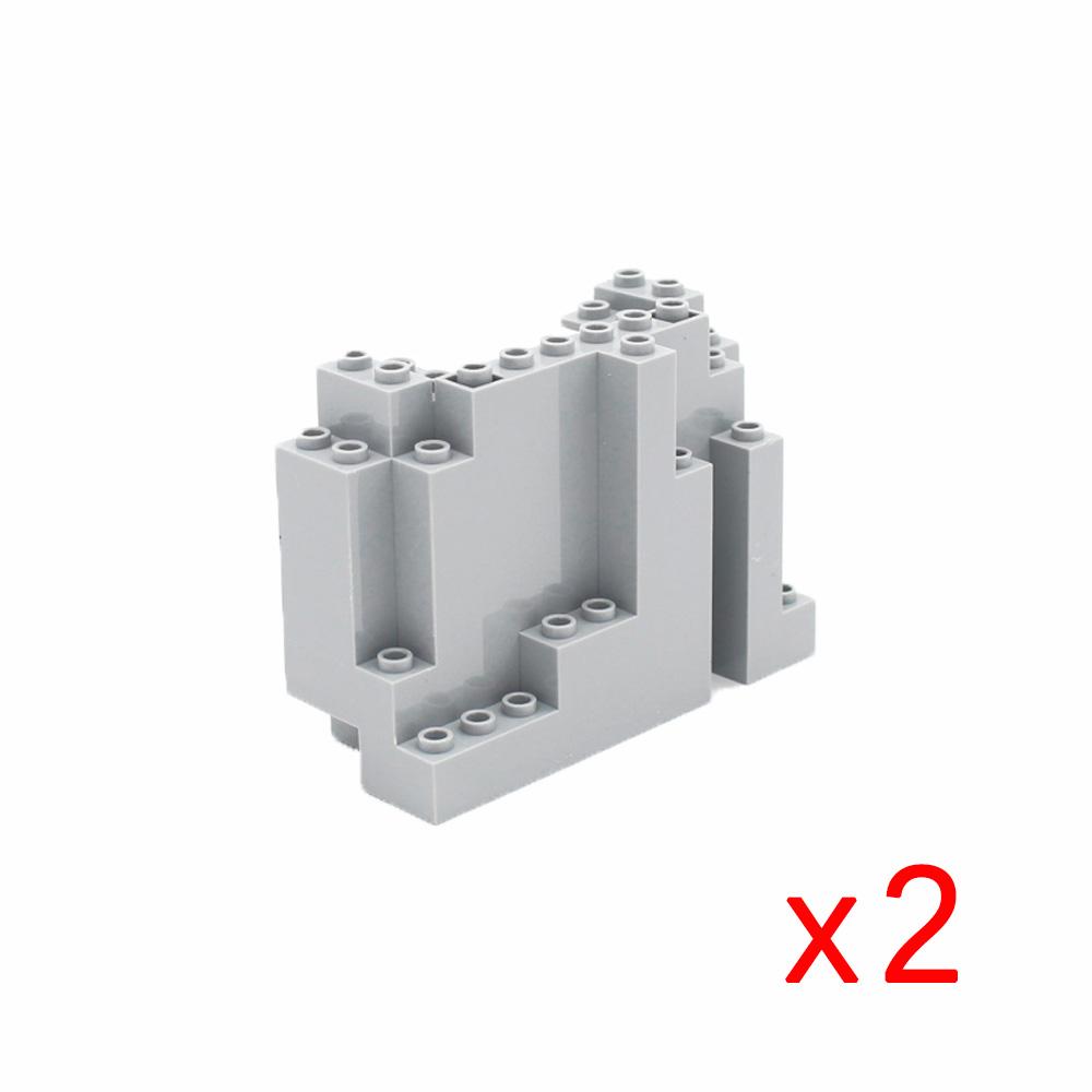 Kit de construction de panneau rocheux MOC: Briques de Pierre Créatives Montagne & Colline pour Rocaille de Jardin DIY ou Décor de Rue Urbaine