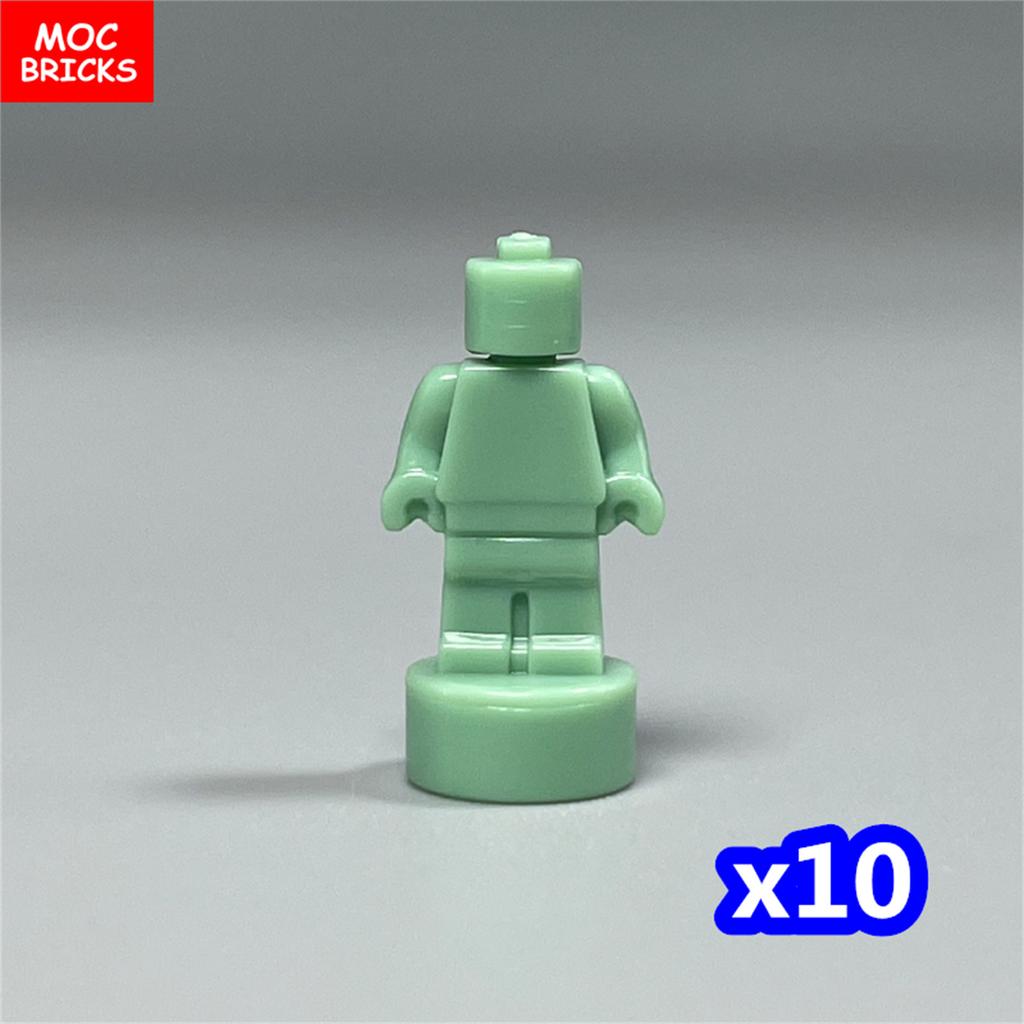 10pcs/lot MOC Bricks Figure 16478 1.8cm Mini Statue Hood Blank Model Building Blocks Custom Unprinted Dolls Kids Toys