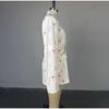Women's Spring/summer 2025 New Fashion Printing Loose Suit Collar Lace-up Waist Suit Jacket