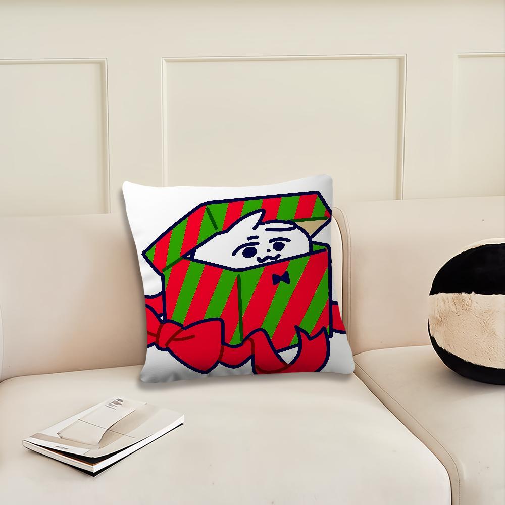 Funny Rabbit Christmas Cartoon cushion cover Pillow Cover Decoration Room Home Sofa living Office Car Nordic Simplicity