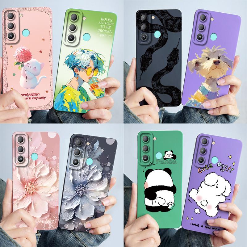 For Tecno Pop 5 LTE Phone Case 5Lte BD4 BD4i BD4a Cover Soft Silicon Cute Cartoon Panda Flower Boys Girls Funda Protective Coque
