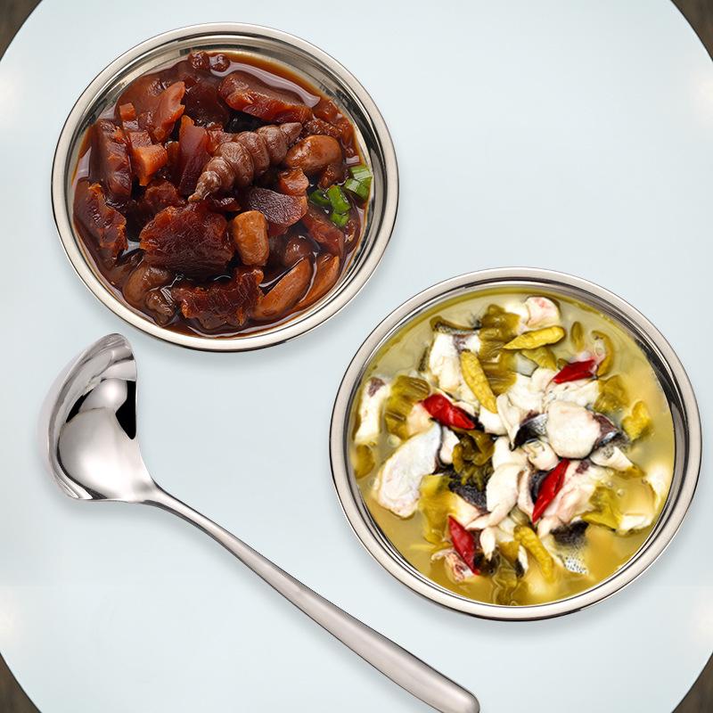 304 Stainless Steel Deepened Hot Pot Ladle with Thickened Short Handle