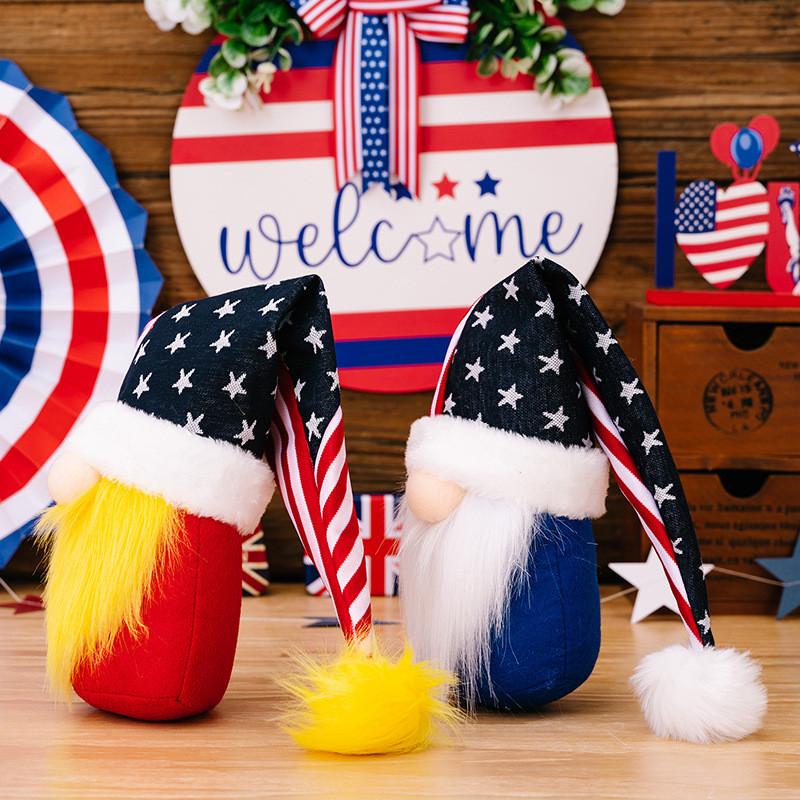 Independence Unique American Day Gnome Decoration Long Hat Doll With No Face For Celebrations Festive