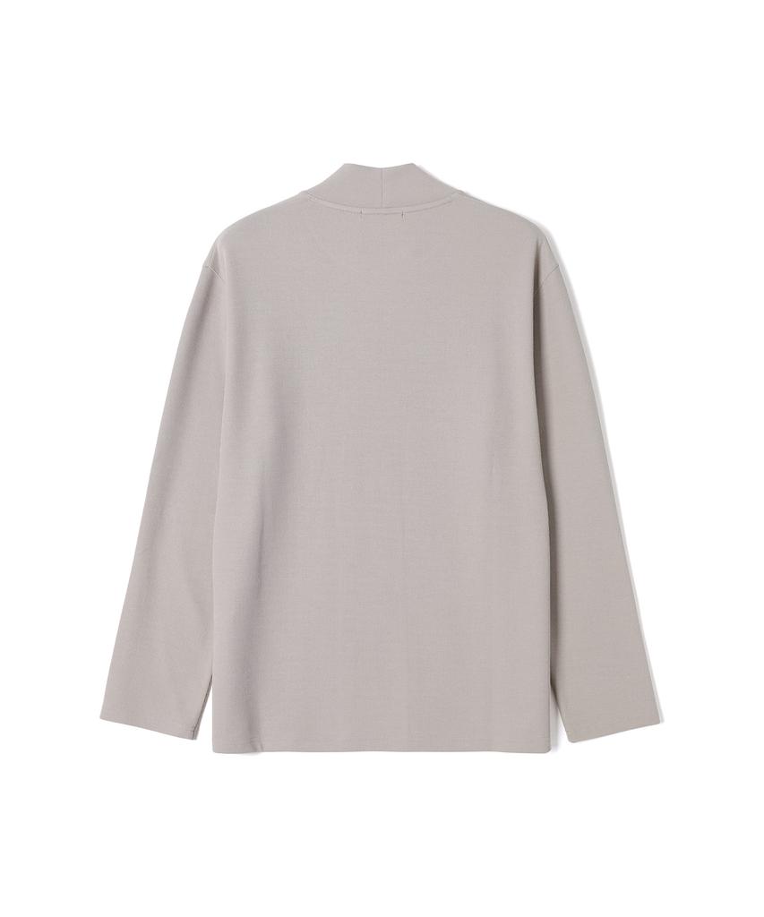 ADHOC Men'S Basic Mock Neck T-Shirt (Beige) (Hb9Lt08)