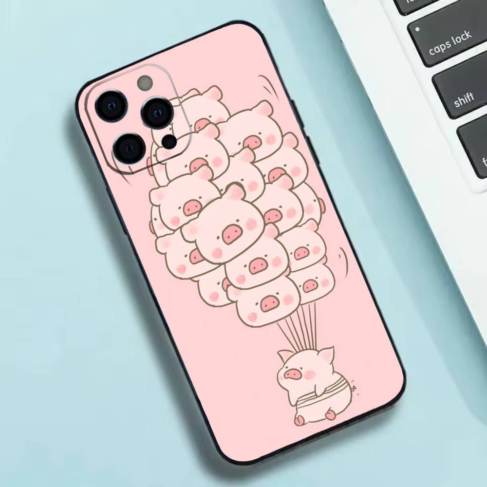 LuLu the piggy Phone Case Silicone Soft For IPhone 17 16 15 14 13 12 11 X XR Plus Pro Max Plus