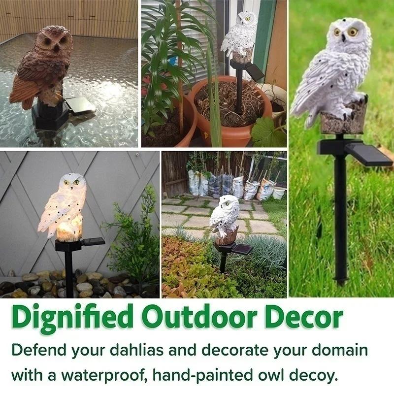 Solar Powered Waterproof LED Outdoor Garden Lights Solar Lamp for Lawn Yard Path Decoration Animal Owl Ornament
