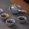 360 Rotation Tea Maker and Infuser Ceramic Tea Cup for Puer Porcelain Chinese Gongfu Tea Cup Flowers Exquisite Shape