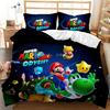 Super Mario Odyssey Bedding Set, Mario Yoshi Duvet Cover, Gamer Room Decor