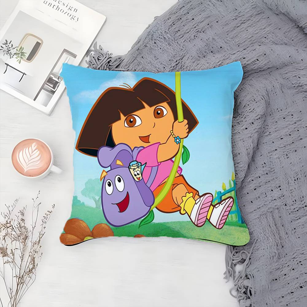

Cute D-Dora Pillow Case Printing Pillowcase Living Room Sofa Cushion Cover Bedroom Room Decor 18x18Inch