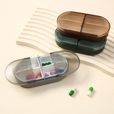 Tragbarer Reise-Pillenorganisator BPA-freier Kunststoff Medizin-Vitaminhalter 4 Fächer Tasche Tägliche Pillendose