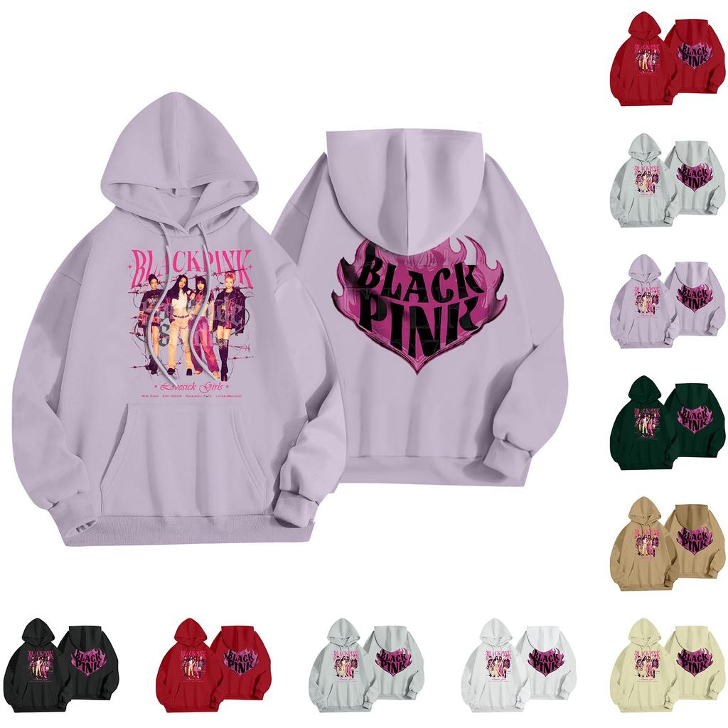 Women's Fashionable Casual Hooded Long Sleeved Printed Sweatshirt