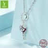 Qixi Festival Rose Red Wine Glass Pendant, Free Girlfriend S925 Silver Bracelet Accessories Scc2355