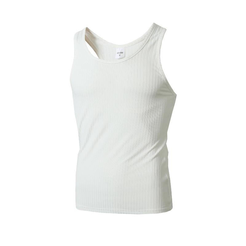 Men's Ribbed Knit Slim Fit Tank Top.