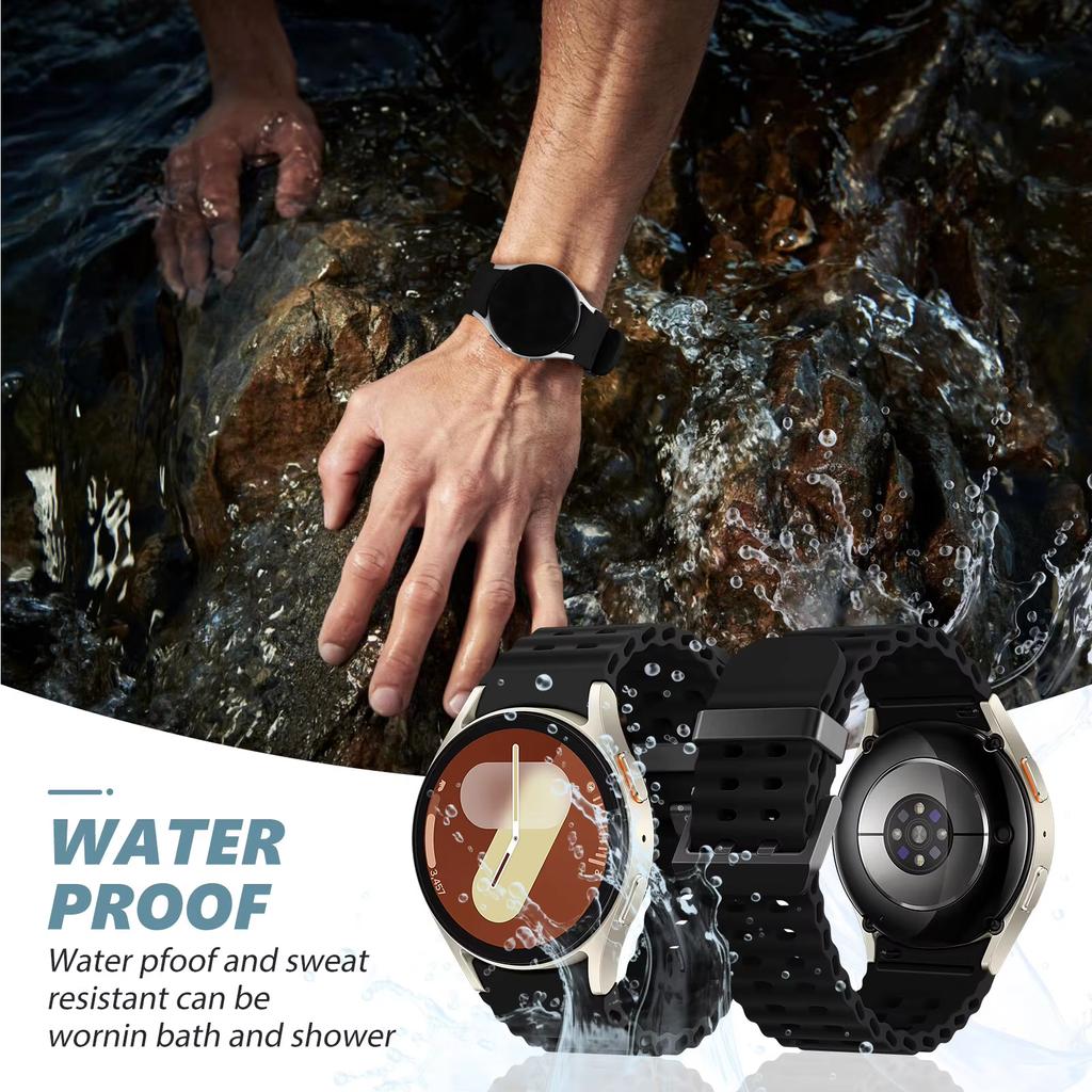 Ocean Band for Samsung Galaxy Watch 7 FE 5 6 4 Classic 5 pro 40 44mm NO Gaps Silicone Bracelet correa Galaxy Watch6 watch4 Strap