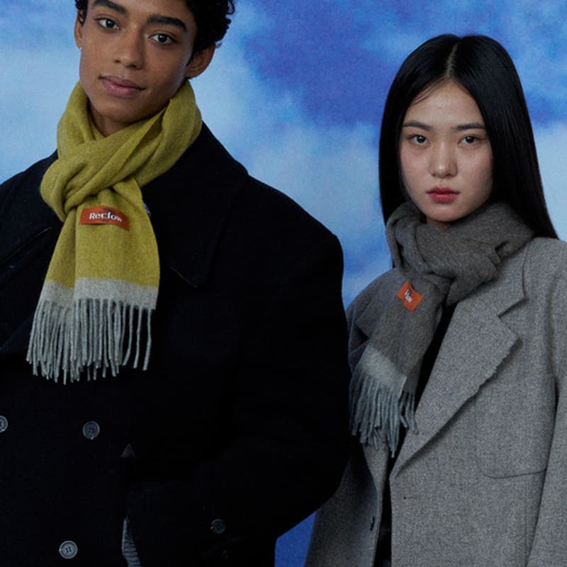 RECLOW RECLOW 100% Wool Muffler Collection of 20 Types