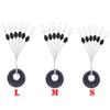 Fishing  Float  Stopper Black Long Cylindrical Round Head Space Bean Fishing Gear Accessories