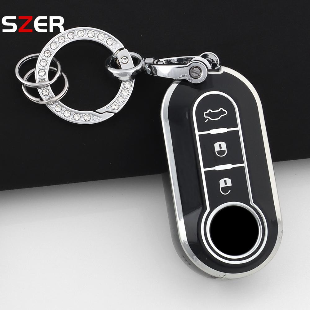 New Tpu Car Key Case Cover For Fiat 500 Ducato Panda 500L Punto Lancia Musa For Citroen Jumper For Peugeot Boxer Protected Fob