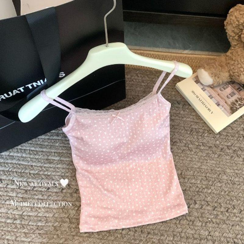 

Sexy Lace Small Sling Summer Inner Wear Blouse Lace Pink One size