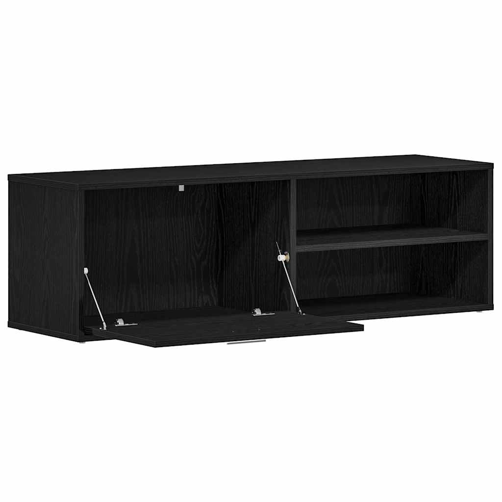 TV Cabinet Black Oak 120 X 34 X 37 Cm Particleboard