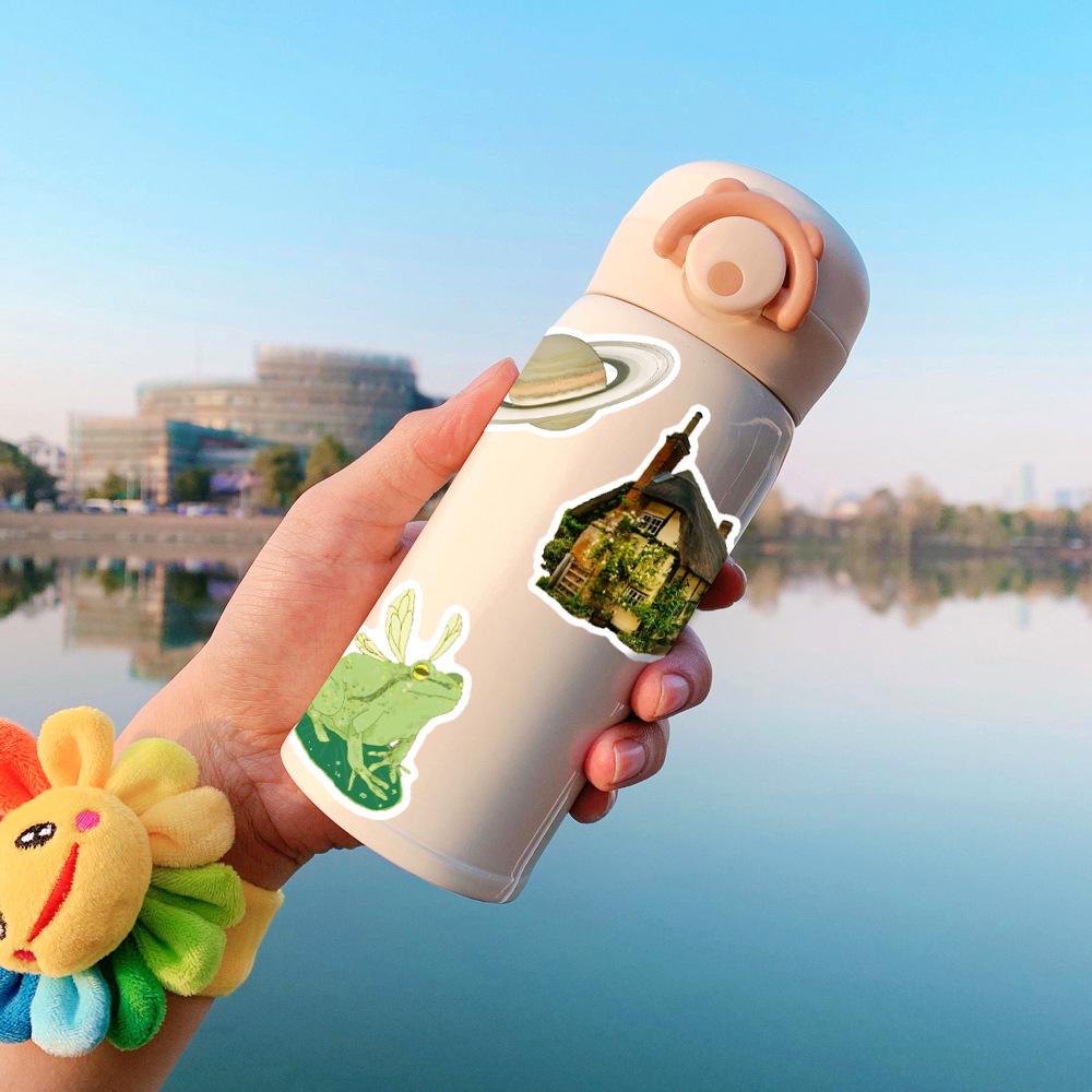 50Pcs/Set Renaissance . Retro Green Art Stickers DIY Fashion Waterproof Doodle Decals Stickers