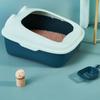 Semi-enclosed Feces Basin Cat Litter Box Cat Toilet Pet Supplies, High Border Splash Cat Litter Box