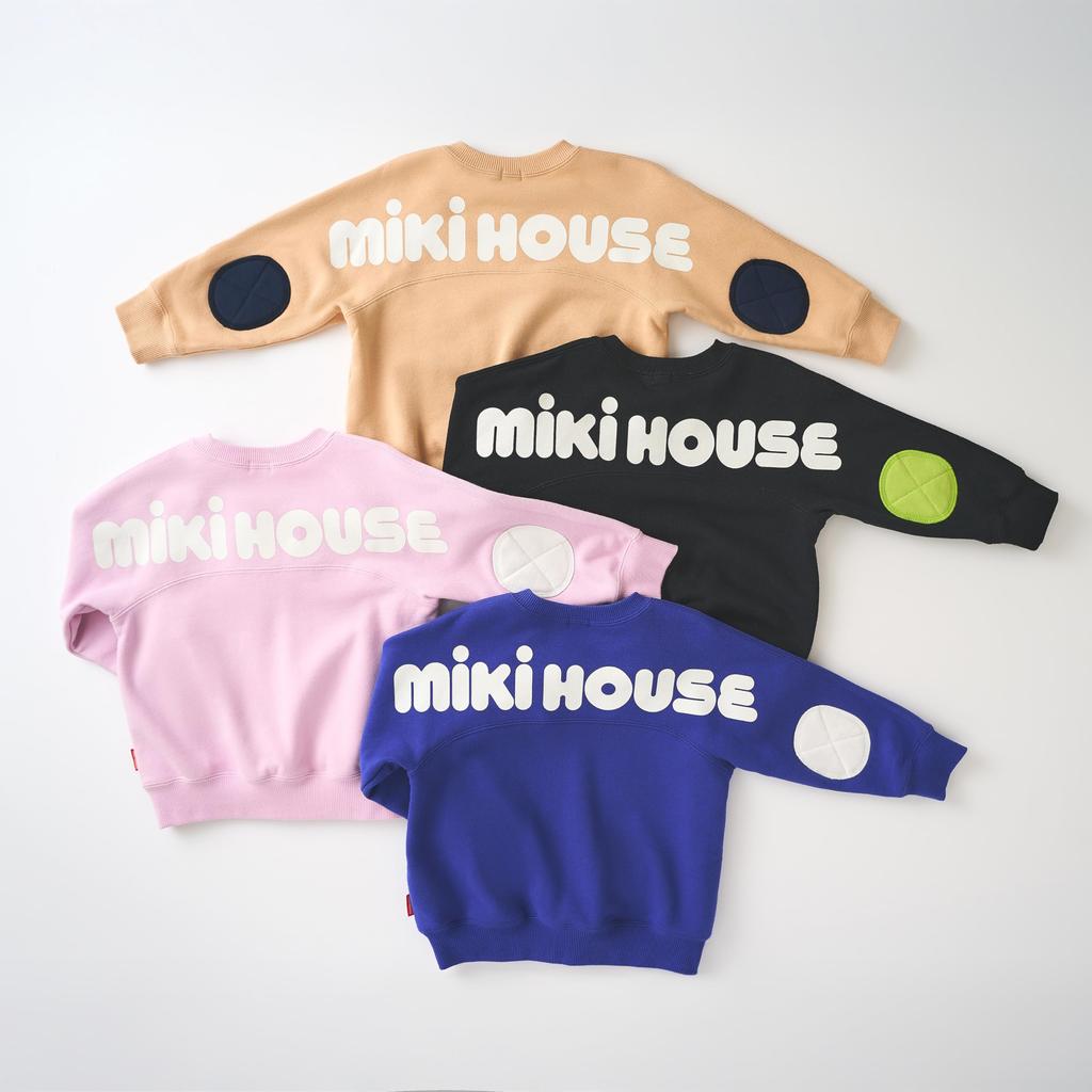 WEB Exclusive Back Logo Adult Size L Sweatshirt L Beige [Mikihouse] Sweatshirt, (175-185cm), Beige. Kids' 10-5683-140