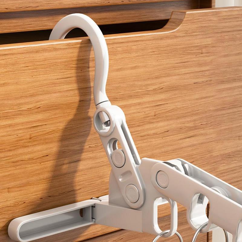 5 Holes Folding Clothes Drying Rack Hangers Foldable, Laundry Room Hanging Rack with Outdoor Camping Travel, Hotel Apartment, Student Apartment