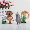 4pcs Madagascar Movie Action Figures Cake Toppers Animal Penguin Kids Toys Gift