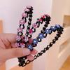 New Fashionable Pearl Headband With Edging For Girls Hair Accessories With Anti Slip Rhinestones And Elastic Flower For Women