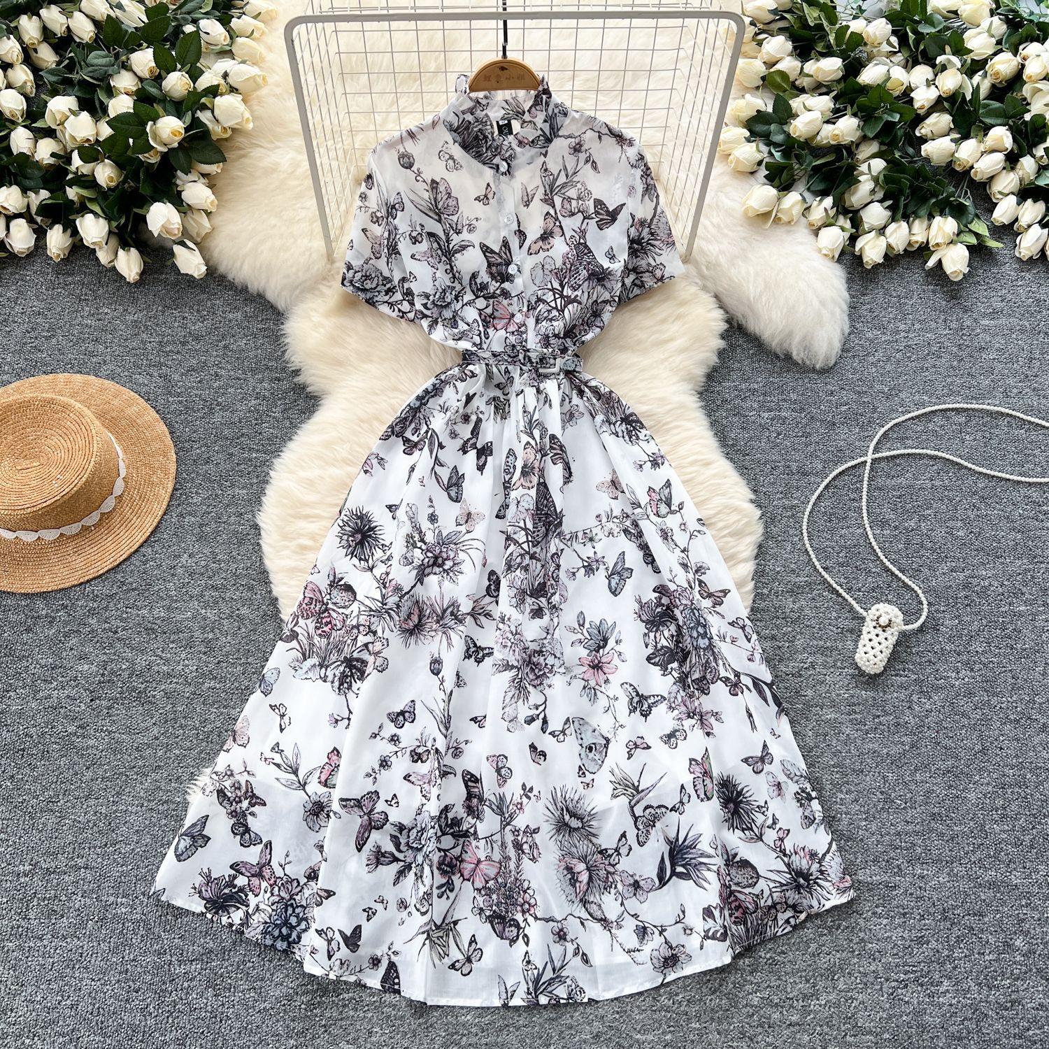 

Нишевое и элитное платье с принтом, которое подчеркивает талию и делает образ стройнее и элегантнее летом 2XL абрикосовый