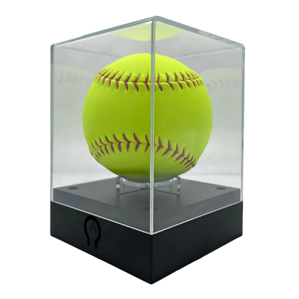 Beleuchtete Sonnen geschützte Acryl Vitrine LED verbessert Acryl Vitrinen für Softball Baseball Sammlungen