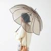 8 Bone Umbrellas Transparent Petal Long Handle Umbrella Waterproof Portable Creative Umbrella Lightweight Modern Rain Gear