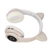 LXB39A Cat Ear Bluetooth Headset Cute Adjustable Bass Portable Wireless Bluetooth Headset with Sound Cable for