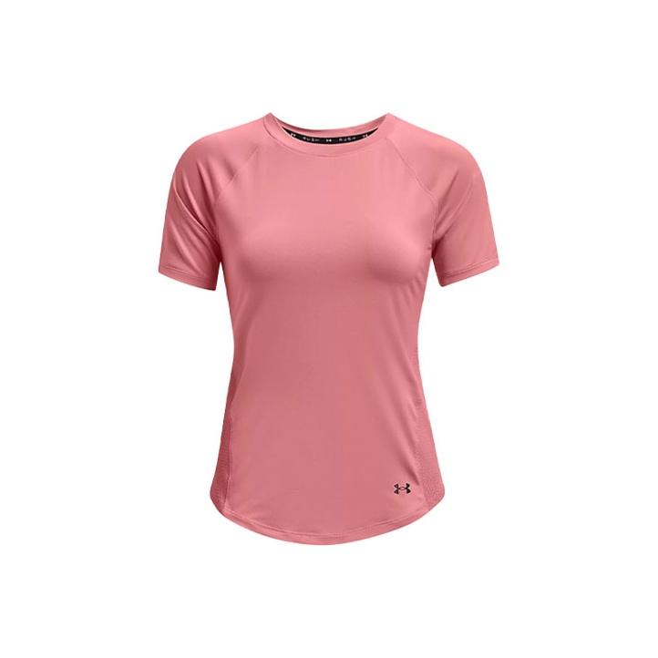 Under Armour Training Solid Slim Fit Straight T-Shirt Women Tops Pink 1368366-663