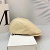 British Style Retro Newsboy Hat Men'S Solid Color Versatile Japanese Simple Forward Hat Antique Style Cap Female Hipster