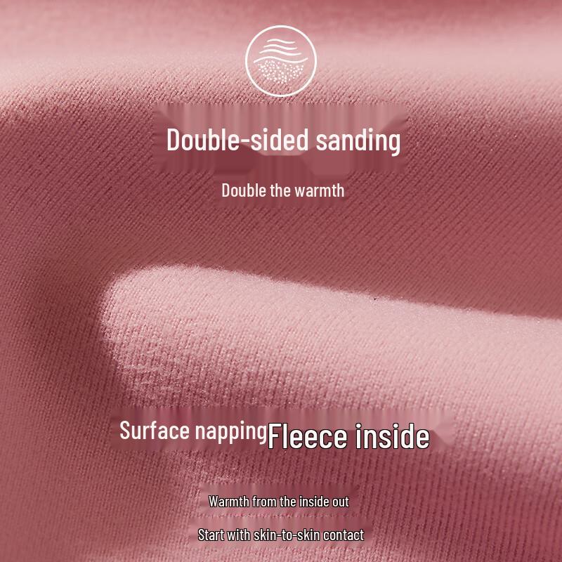 Langsha Women's Seamless High-Waist Thermal Leggings with De Velvet, Wool & Silk