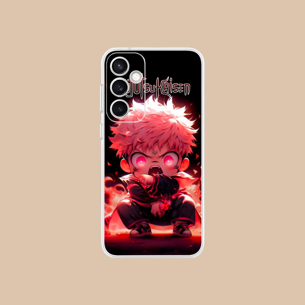 Jujutsu Kaisen Sukuna Mobile Phone Case for Samsung Galaxy S25 S24 S23 S22 S21Plus FE Ultra Clear Colorful Cover Pretty Luxury