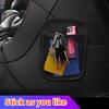 Self Adhesive Car Seat Net Pocket Holder, Universal Sticky Storage Pocket for Phone Purse Card Car Seat Back Side Door Organizer