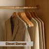 High-Grade Wooden Suit Hangers,Skirt Hanger with Clips 5/10/20 Pack,Wooden Trouser Rack with Shoulder Notches for Dress Jacket