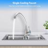 Single Handle Kitchen Faucet, High Arc Single Hole Kitchen Sink Faucet Water Sink Faucet with Plastic Outlet Nozzle Cold Water Faucet for Kitchen