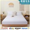 Customized washed cotton mattress single-piece single-layer bedspread all-inclusive dustproof solid color mattress protective cover bed cover
