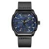 New Men's Creative Square Sports Waterproof Luminous Leather Quartz Watch